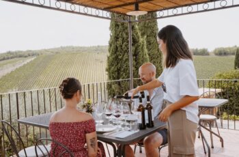 Private Tuscany Wine Tour from Florence seated outside
